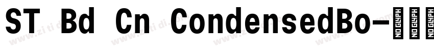 ST Bd Cn CondensedBo字体转换